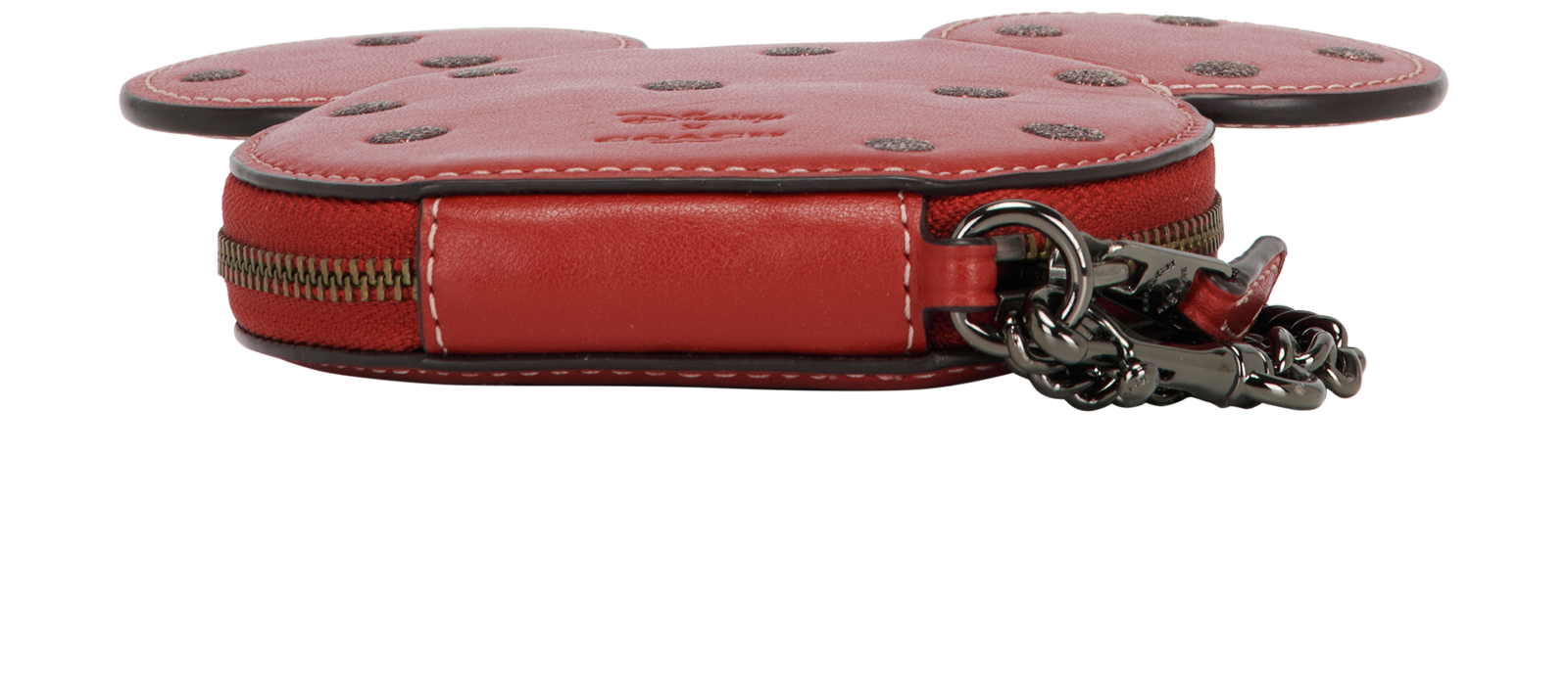 Coach X Disney Mickey Coin Purse, &pound;70, Accessories, Red, Leather, Top view
